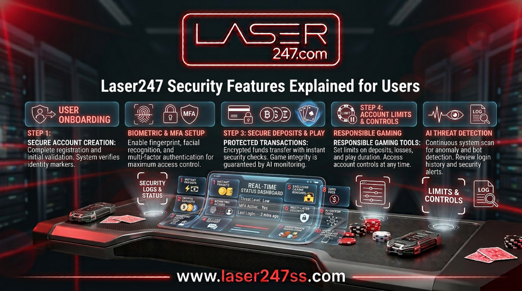 Laser247 security features explained with secure login, OTP verification, account protection, encrypted access, and user safety tips.