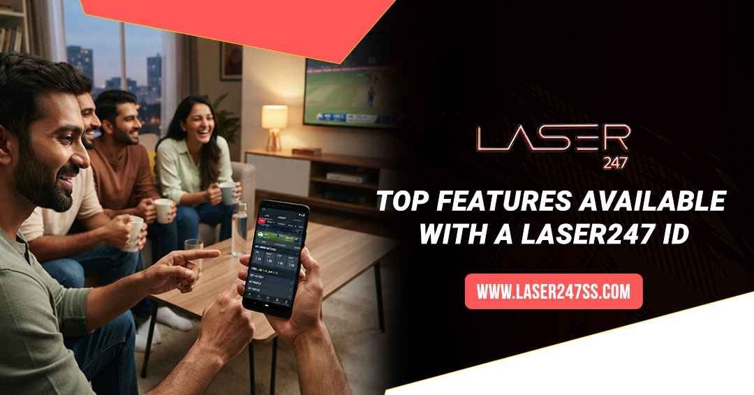 Top features available with a Laser247 ID including secure login, account dashboard, mobile access, verification, and support