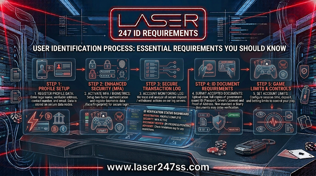 Laser247 ID requirements guide covering registration documents, account verification, eligibility criteria, and secure account setup.