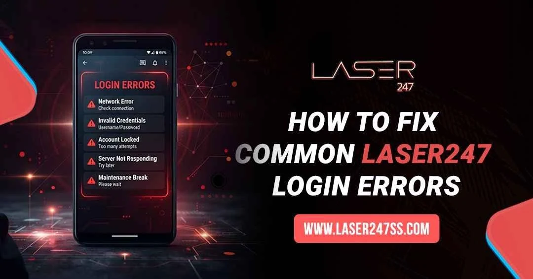 Laser247 login error troubleshooting guide covering password reset, OTP issues, account recovery, and secure login solutions.