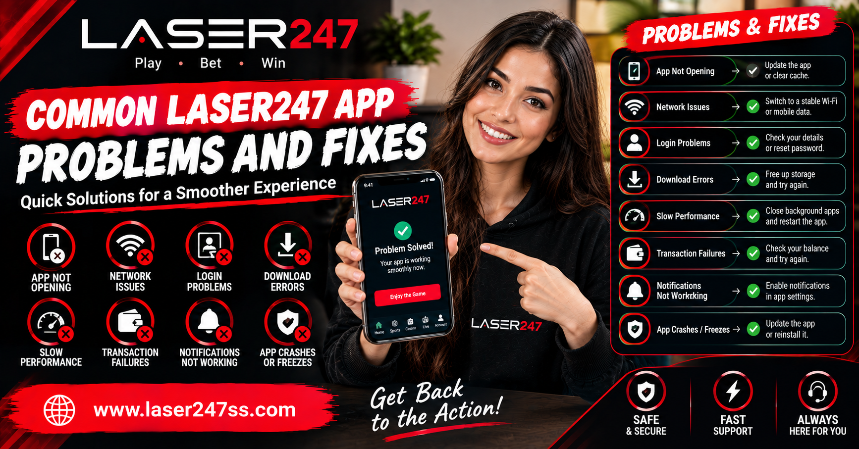 Common Laser247 app problems and fixes guide covering login issues, app errors, mobile access challenges, and troubleshooting.