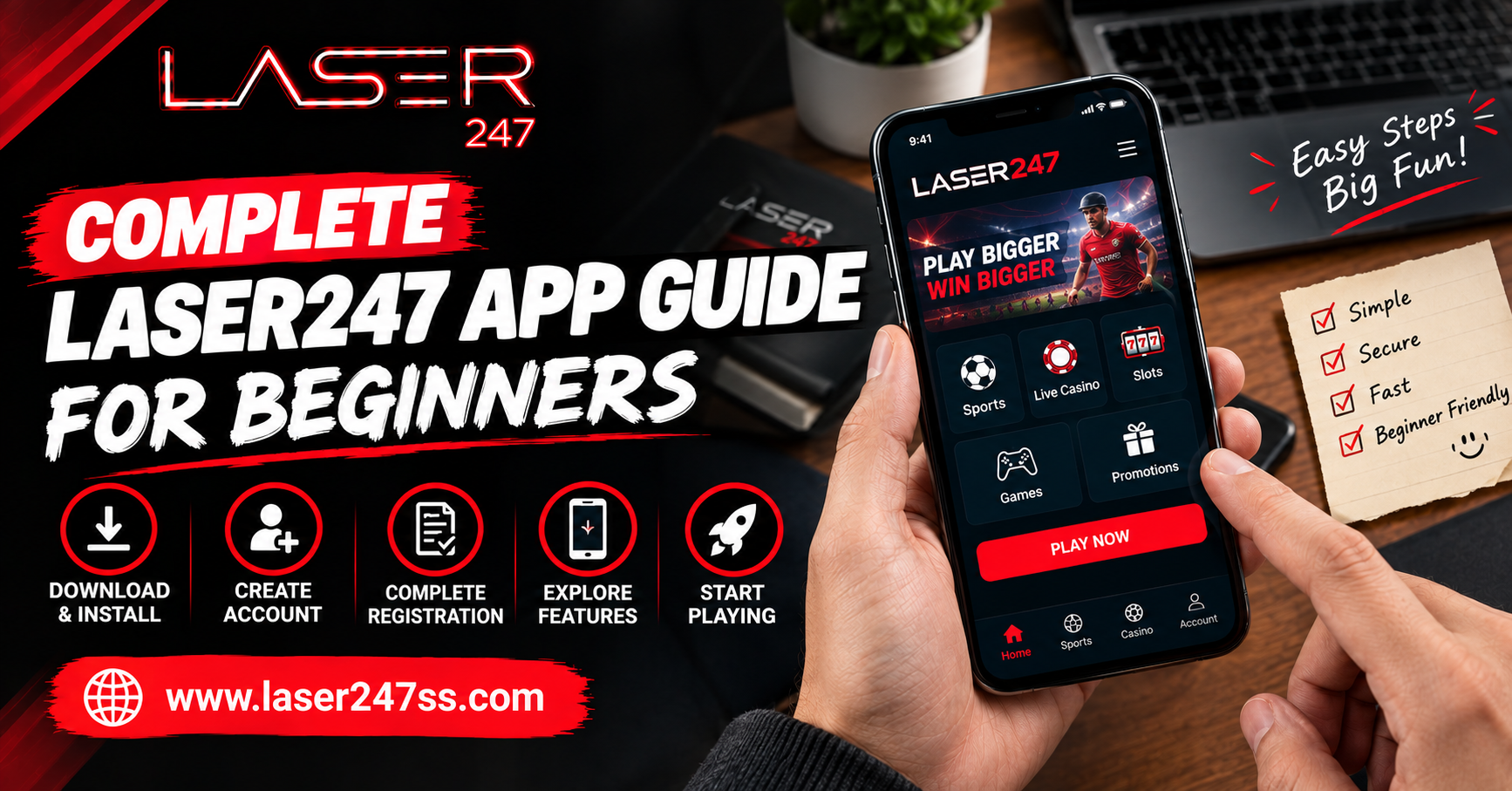 Laser247 app guide for beginners explaining app access, mobile features, secure usage, navigation, and account management.