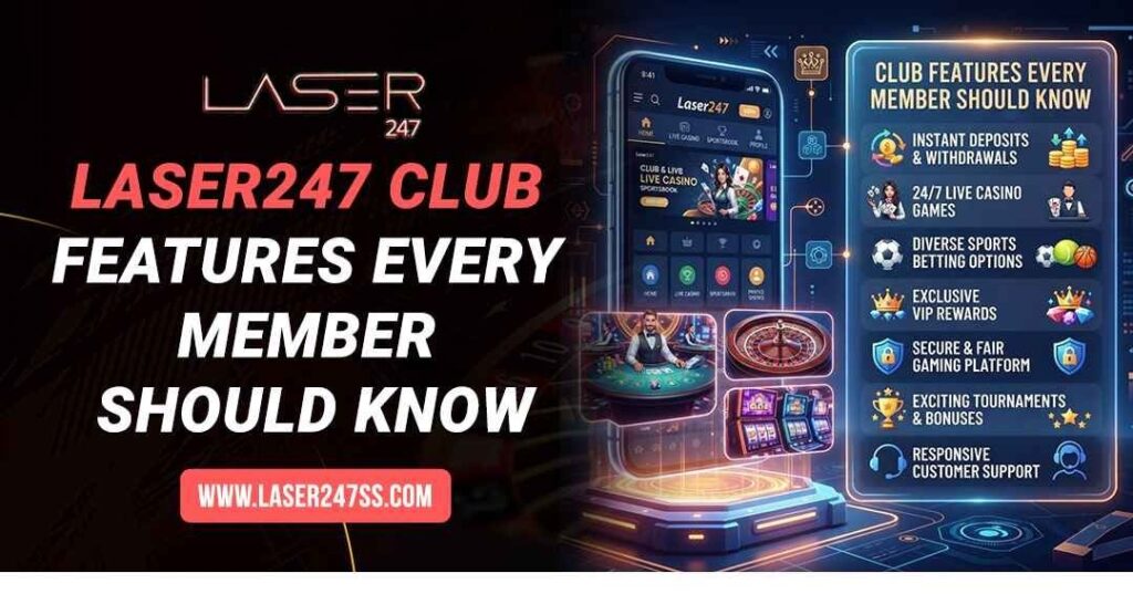 Laser247 Club features guide highlighting membership tools, account access, user benefits, secure navigation, and platform insights.