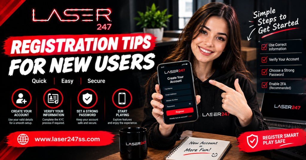 Laser247 registration tips for new users covering account setup, verification guidance, secure registration, and user-friendly onboarding.