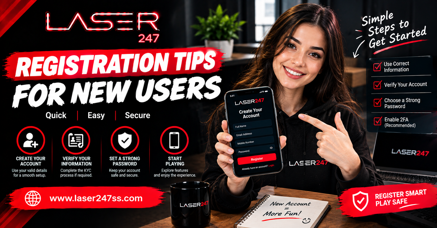 Laser247 registration tips for new users covering account setup, verification guidance, secure registration, and user-friendly onboarding.