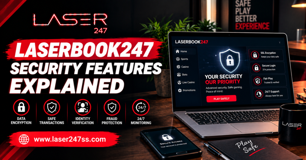 Laserbook247 security features guide highlighting account protection, secure login practices, user safety tools, and platform security.